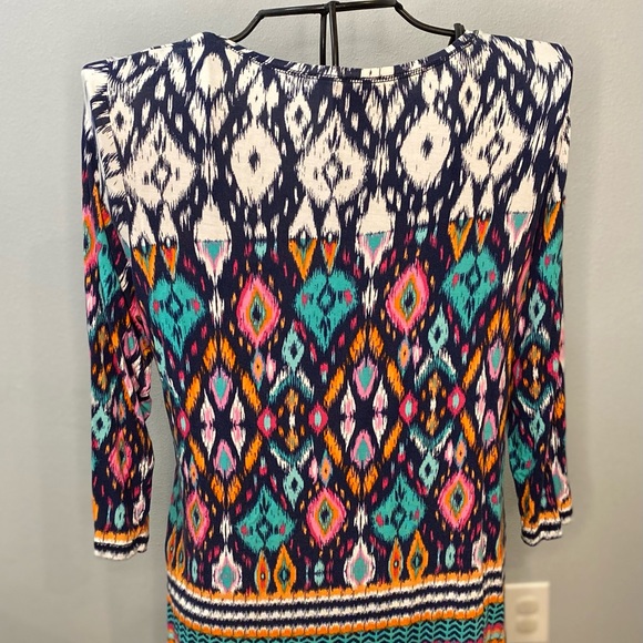 Ruby Rd brand printed 3/4 sleeve blouse - Picture 3 of 4